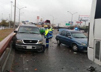 Choque múltiple deja seis heridos