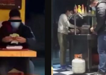 Hombre se lleva comida de restaurante en mochila; lo bautizan como ‘Lord Tupper’ (VIDEO)
