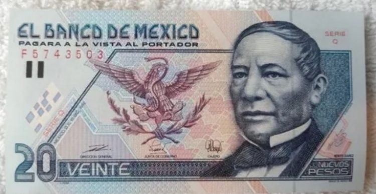 Billete de 20 pesos que podrías vender en 75 MIL en Internet