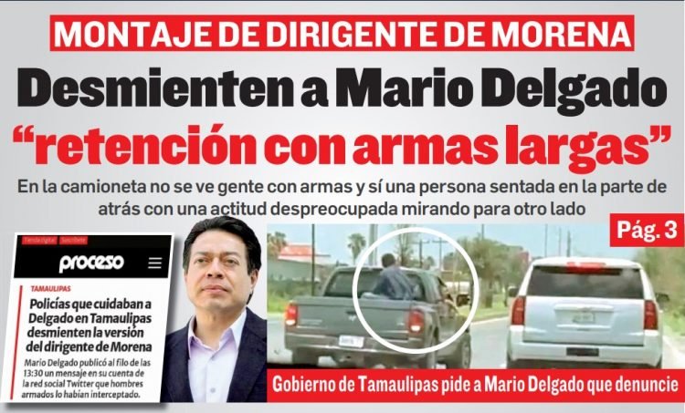Desmienten a Mario Delgado “retención con armas largas”