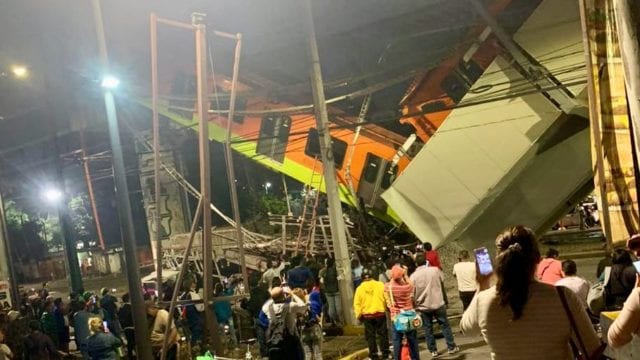 Se derrumba línea 12 del metro en CDMX