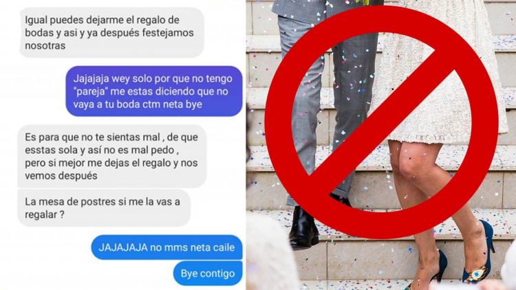 Por no tener pareja, amiga la “desinvita” de su boda