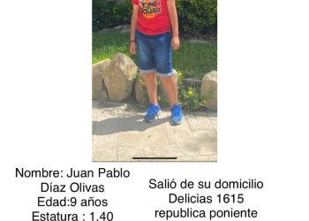 Desaparece niño de 9 años de la colonia República de Saltillo