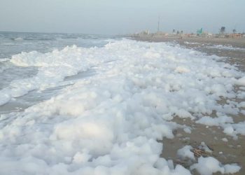 Video de la misteriosa espuma que generó cierre de playas en Veracruz