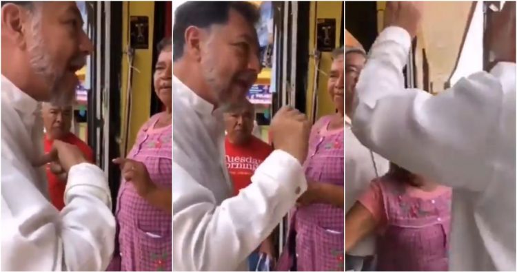 Noroña es fuertemente criticado por discutir con dos adultos mayores | VIDEO