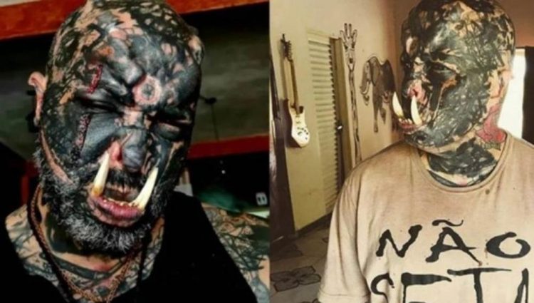 «Tatuajes, mutilación y colmillos «: Hombre se transformó en el «orco infernal»