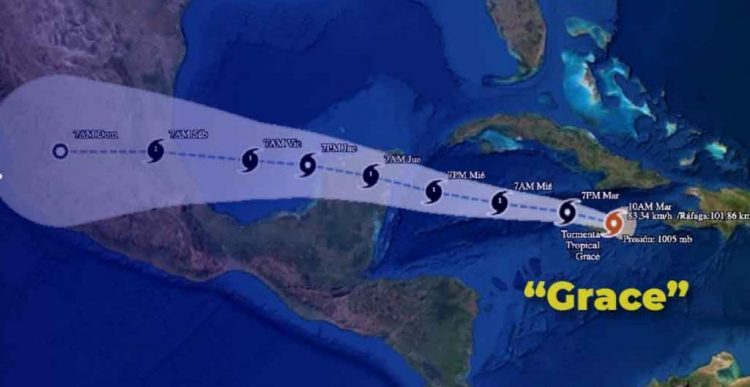 Alertan por efectos de ‘Grace’ el fin de semana