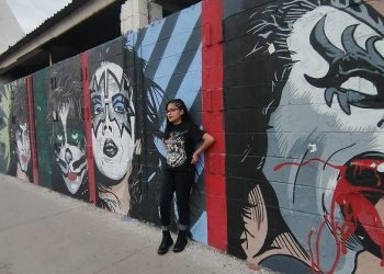 Kiss presumió en su cuenta un mural de ellos en Ciudad Juárez. Ya lo borraron
