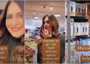 VIDEO | Una mujer lame productos en supermercado para “fortalecer su sistema inmune”