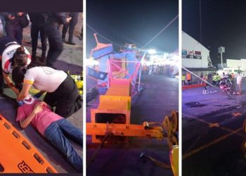 Desplome de juego mecánico en la Expo Guadalupe deja 4 lesionados y al operador detenido