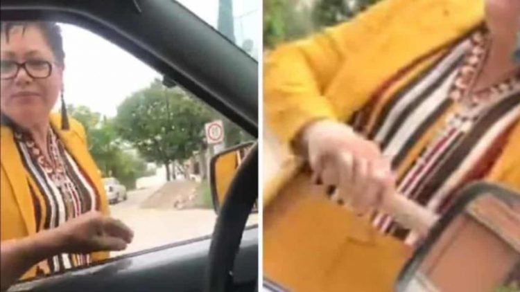 Video | Surge #Ladypresidenta en León, mujer amenaza con un bate a conductor