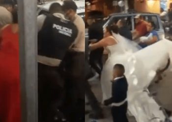 ¡Luna de hiel! En plena boda arrestan a novio por no dar manutención