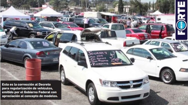 Corrigen decreto para legalizar autos