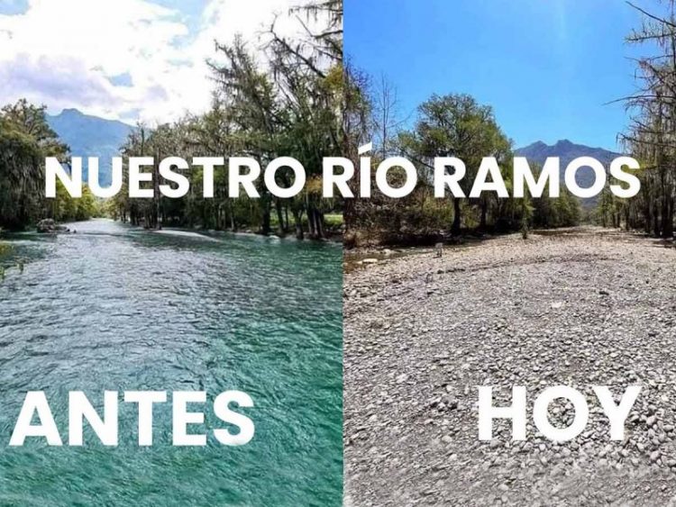 Pega sequía al río Ramos, en Nuevo León, y lo cierran
