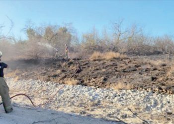 Surge otro incendio a orillas del Bravo