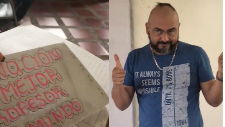 ¿Una peluquita? Alumnos reúnen partes de su cabellera para su profesor y así reacciona