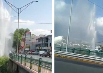Robo de llave provoca mega fuga de agua en Monterrey, en plena crisis por escasez