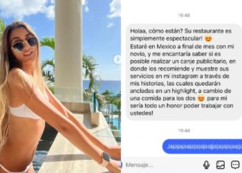 “Gorrones internacionales” Chef exhibe a influencer que pide comida gratis