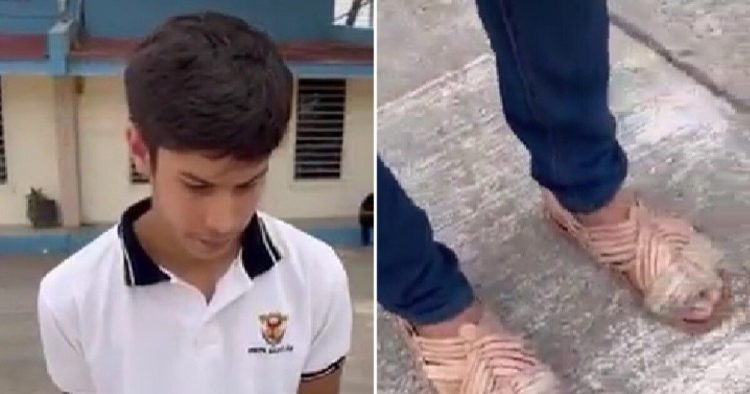 VIDEO | Manda a su hijo en zapatillas luego de que se burlara de los zapatos de un compañero del colegio