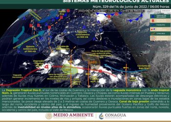 Se forma la Depresión Tropical Dos-E frente a costas de Guerrero y Colima