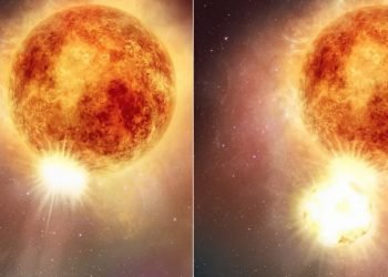 Nasa muestra un gran explosión en la estrella supergigante Betelgeuse