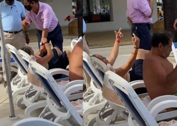 VIDEO | Intentan correr a mujer que se coló en hotel de Acapulco; su reacción se hace viral