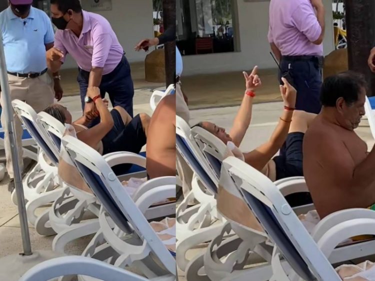 VIDEO | Intentan correr a mujer que se coló en hotel de Acapulco; su reacción se hace viral