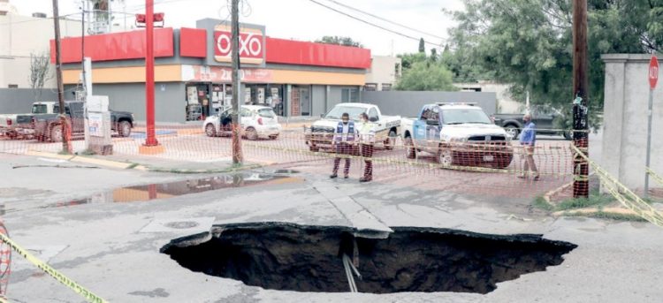 Detectan 25 hundimientos en la ciudad tras lluvias