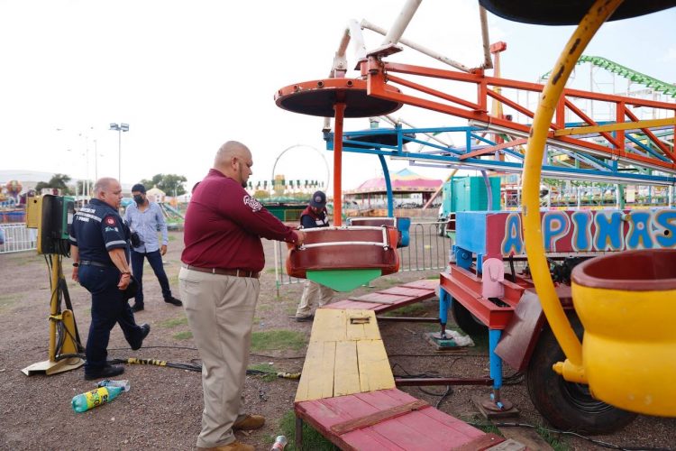 Protección Civil revisa juegos mecánicos de Expomex