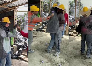 Albañiles organizan vals con canción de Chayanne