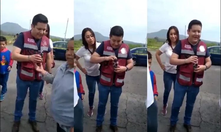 VIDEO | “Por si te hacen falta”, en Tláhuac regalan a diputado de Morena un par de huevos