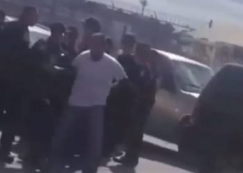 Violento altercado a medio puente