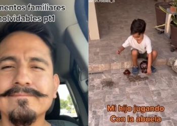 “Jugando con la abuela”: así captaron a niño con cenizas de abuela en TikTok