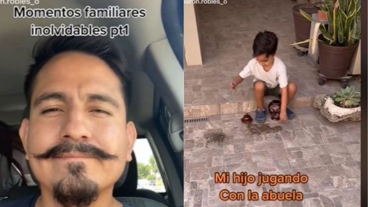 “Jugando con la abuela”: así captaron a niño con cenizas de abuela en TikTok