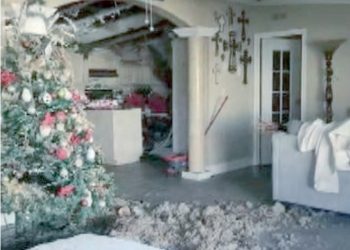 Se incendia una casa en Navidad