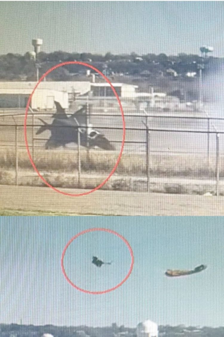 Piloto de avión militar sale expulsado tras accidente