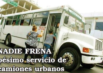 NADIE FRENA pésimo servicio de camiones urbanos