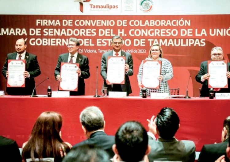PARA SERVIDORES PÚBLICOS Tamaulipas y Senado firman convenio profesionalización