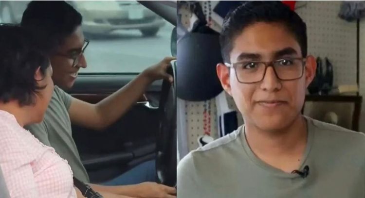 Regalan auto a mexicano que pedalea para estudiar a EU