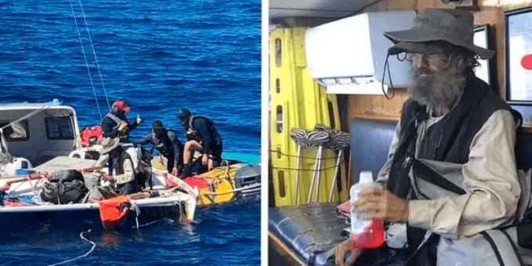 Barco atunero mexicano rescata a naufrago australiano y a su perrita tras 2 meses en alta mar