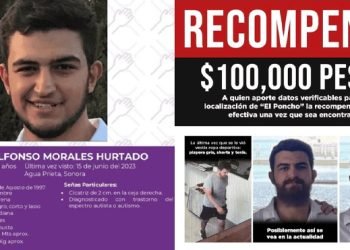 Fiscalía de Sonora busca a joven desaparecido con capacidades diferentes