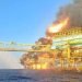 ¡Inferno en el mar! Plataforma Nohoch-A de Pemex se consume en un voraz incendio