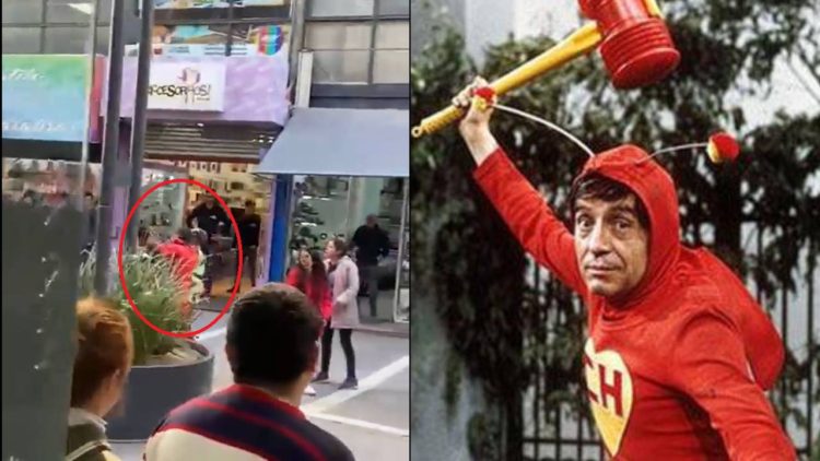 «Héroe enmascarado: El Chapulín Colorado combate a ladrón en Córdoba, Argentina»