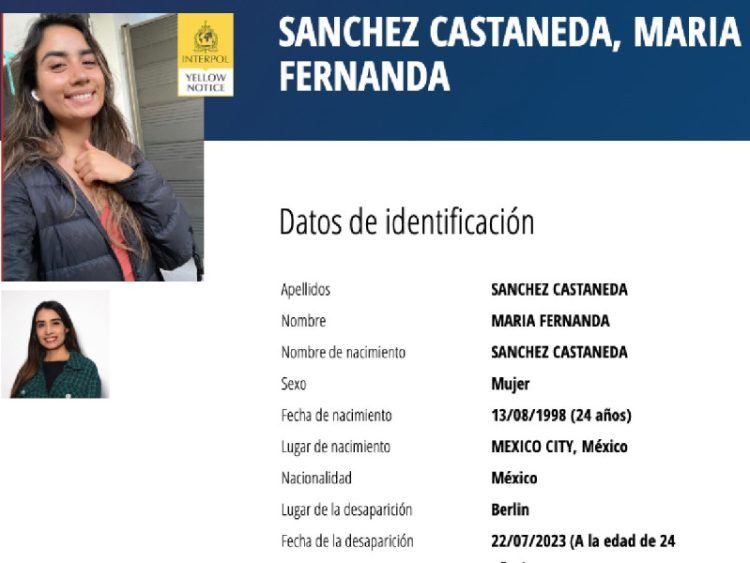 Interpol emite Notificación Amarilla por la Desaparición de Joven Mexicana en Alemania