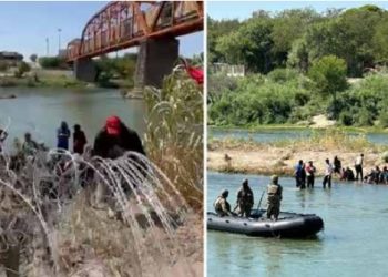 LLEGAN MILES A LA FRONTERA Migrantes varados logran cruzar el Río Bravo
