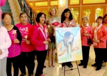 Pintan ‘Ángel de la Esperanza’ en honor a pacientes y sobrevivientes de cáncer