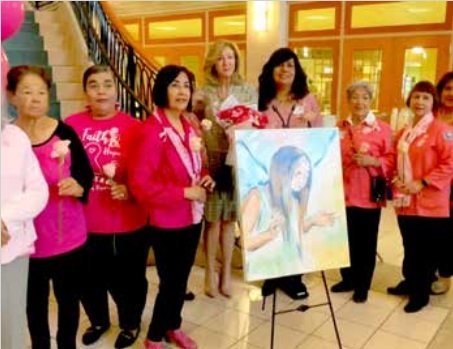 Pintan ‘Ángel de la Esperanza’ en honor a pacientes y sobrevivientes de cáncer