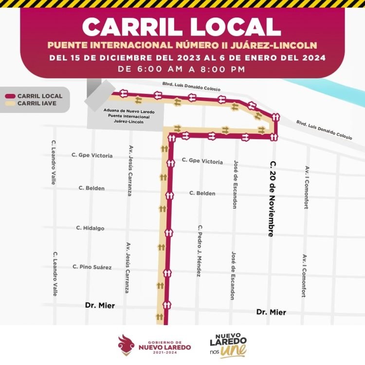 Pide Gobierno Municipal utilizar carril de locales en puente 2