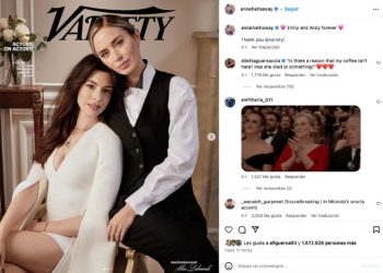 Anne Hathaway y Emily Blunt enloquecen a fans con fotos juntas a 17 años de “El diablo viste a la moda”