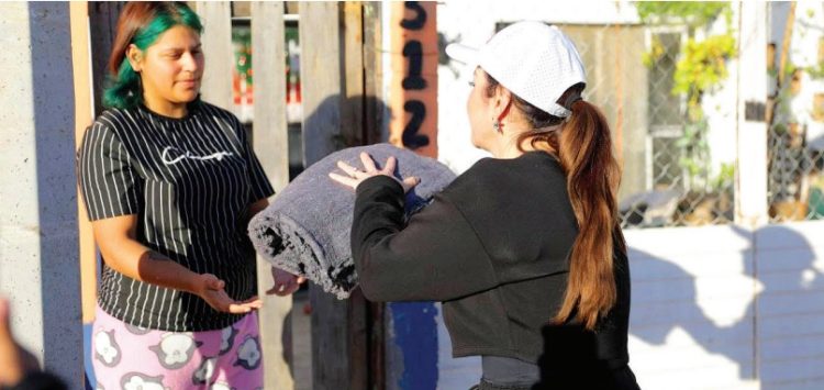 AGRADECEN AL GOBIERNO Vecinos de Los Olivos II por el apoyo invernal